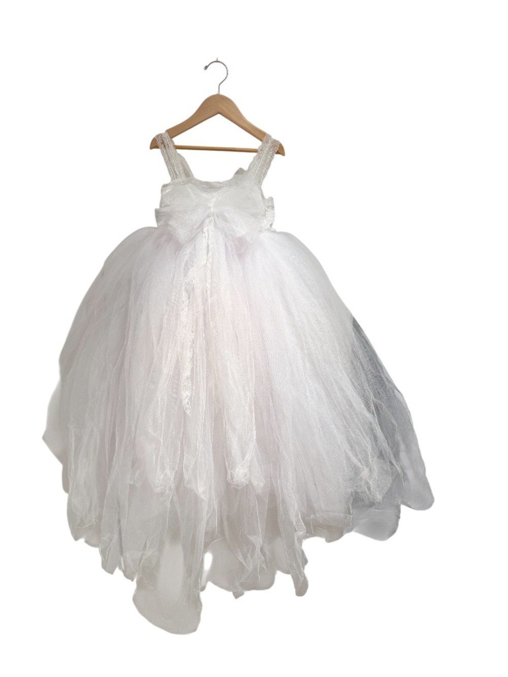 SMALL SHOP (ETSY) white lace flower girl dress - approx size 6